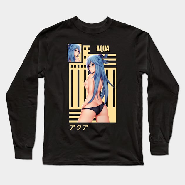 aqua konosuba Long Sleeve T-Shirt by ANIME FANS